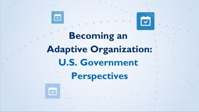 Becoming an Adaptive Organization: U.S. Government Perspectives