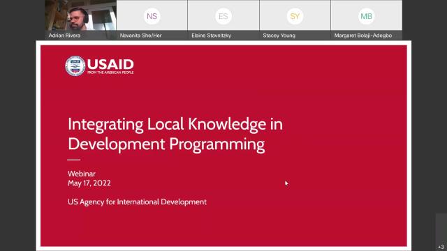 Integrating Local Knowledge in Development Programming Webinar Photo